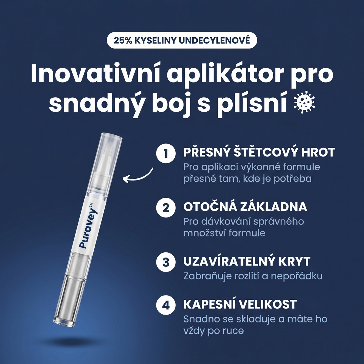 Puravey™ Antimykotické Pero — Zbavte sa plesne nechtov navždy (Bez bolesti. Bez zápachu. Bez skrývania.)