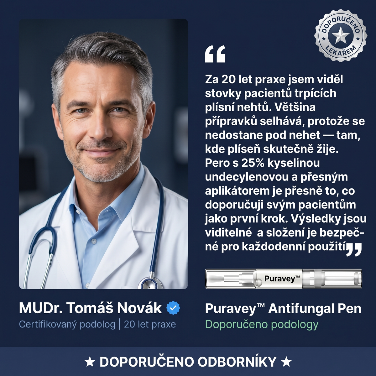 Puravey™ Antimykotické Pero — Zbavte sa plesne nechtov navždy (Bez bolesti. Bez zápachu. Bez skrývania.)